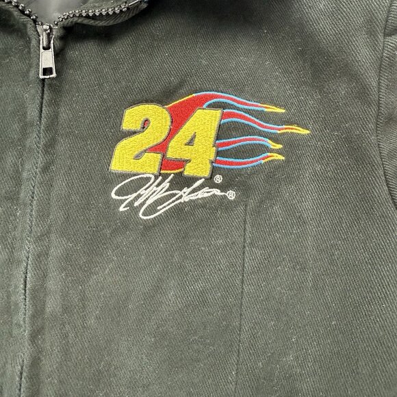 Chase Authentics Mens S Black Jeff Gordon 24 Jacket Flames Henrick Motorsports - Picture 7 of 12